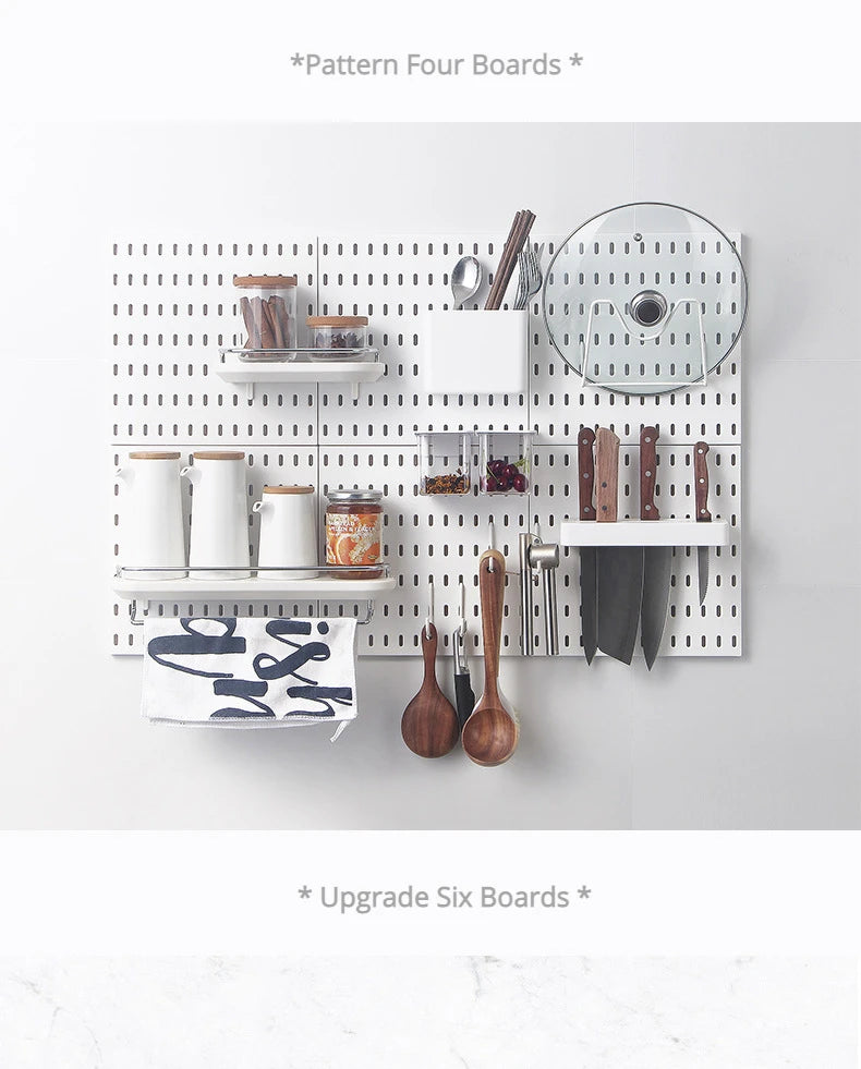 Pegboard Aksesuar Seti | Deliksiz Duvara Monte | Mutfak Garaj Organizasyon