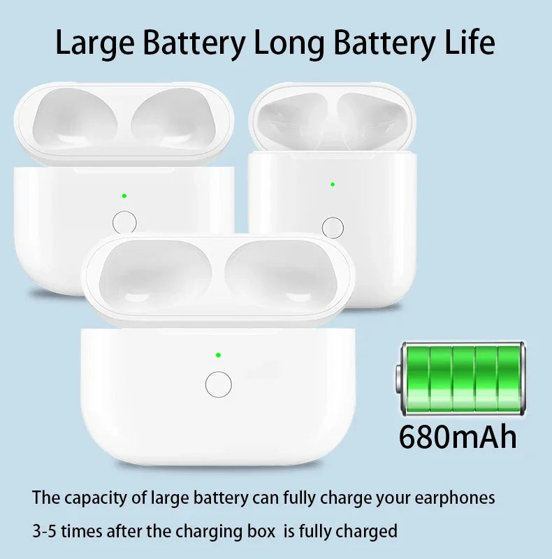 Replacement Original Charging Box For Airpods Pro 1 2 3 4 Bluetooth Earphone Battery Charger Case With LED Indicator Light usb-C