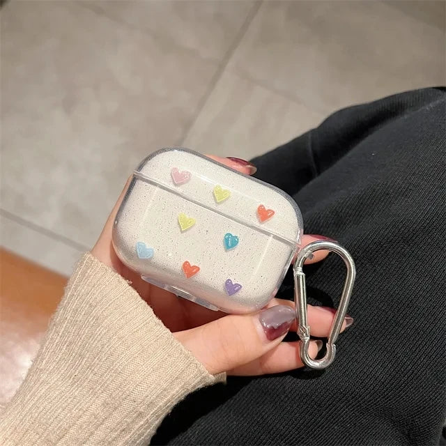 AirPods Pro 2 / 1 / 3 / 4 Simli Çiçek Desenli Kılıf | Anahtarlık