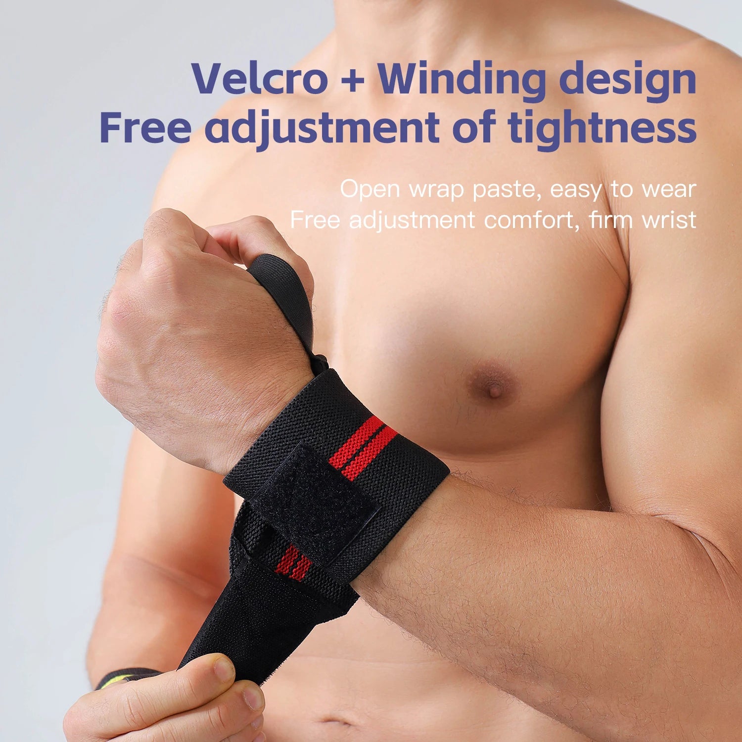 1 PC Wristband Wrist Support Brace Straps Extra Strength Weight Lifting Wrist Wraps Bandage Fitness Gym Training