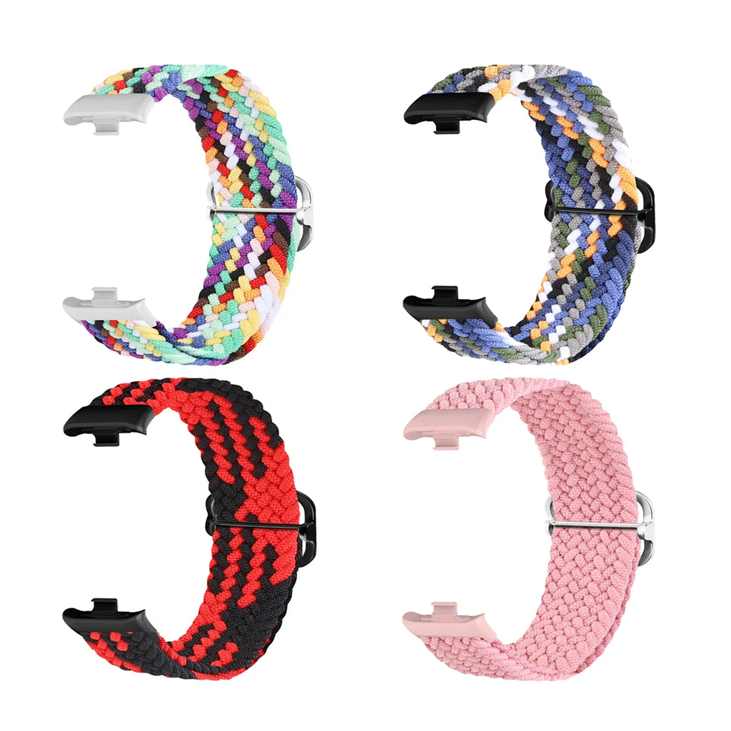 Redmi Watch 4 & Xiaomi Mi Band 8 Pro Band | Elastic Nylon Braided | Adjustable Sport Wristband
