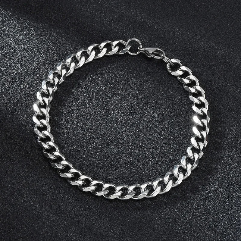 2PCS Men's Watch Casual Silver Alloy Band Male Quartz Watches Bracelet Set（Without Box）