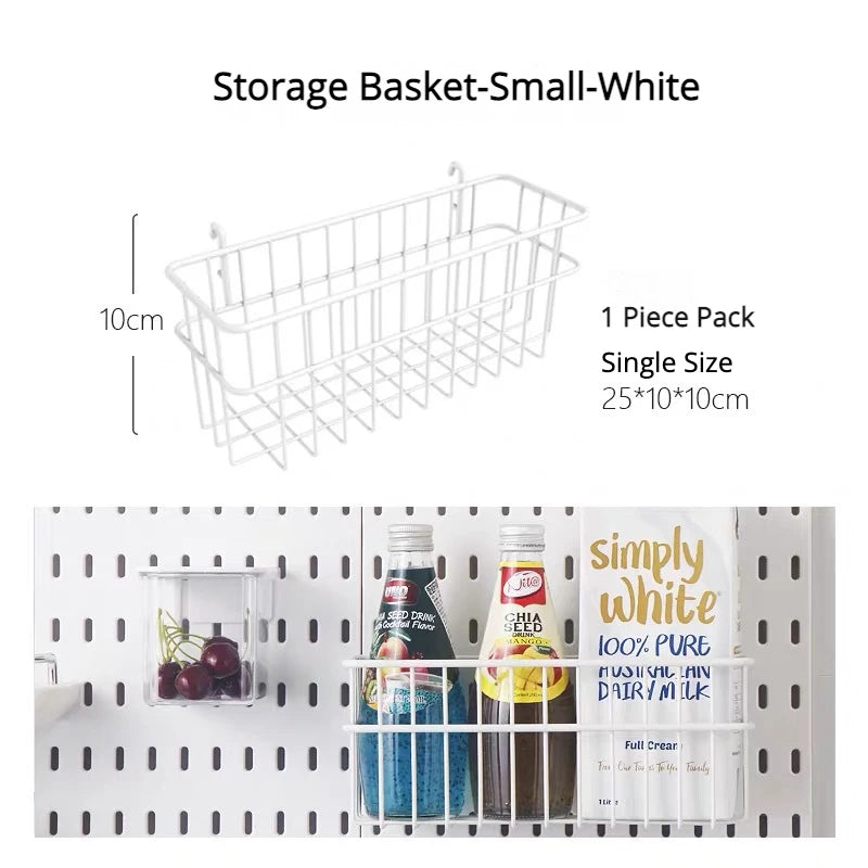 Pegboard Aksesuar Seti | Deliksiz Duvara Monte | Mutfak Garaj Organizasyon