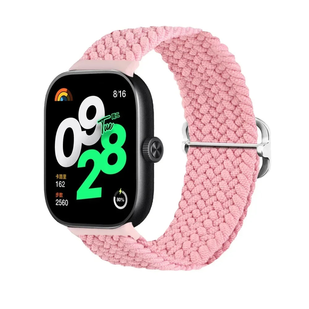 Redmi Watch 4 & Xiaomi Mi Band 8 Pro Band | Elastic Nylon Braided | Adjustable Sport Wristband