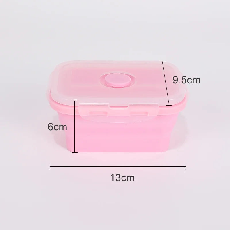 Katlanabilir Silikon Bento Kutusu | Kapakalı | 350ml-1200ml | Dondurucu Uyumlu