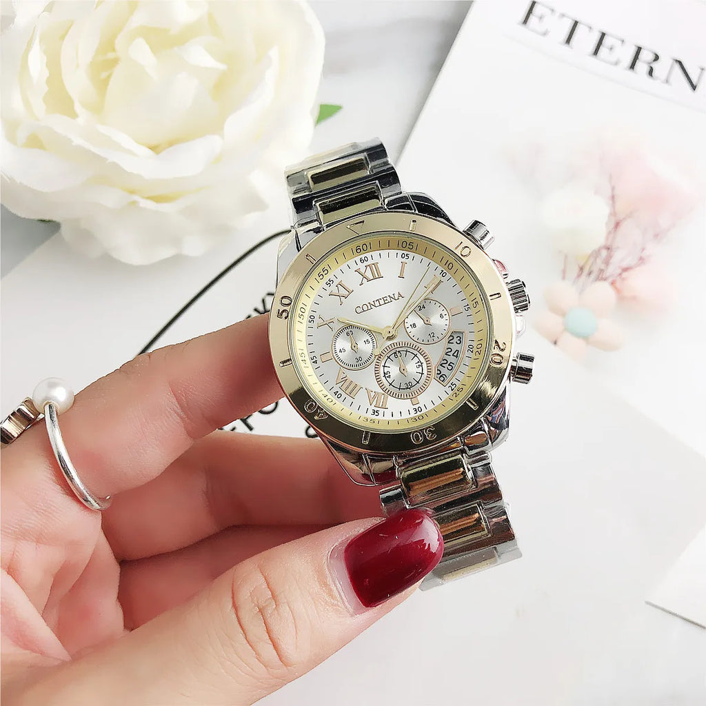 CONTENA Top Brand Luxury Watches for Women Fashion Creative Steel Bracelet Women's Watches Ladies Quartz Watch Reloj Mujer