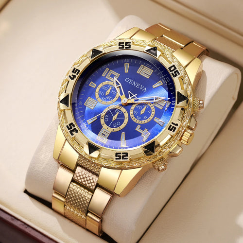 1/4PCS Luxury Big Dial Mens Quartz Watches Fashion Men Business Watch CLock Gift Reloj Hombre（Without Box）