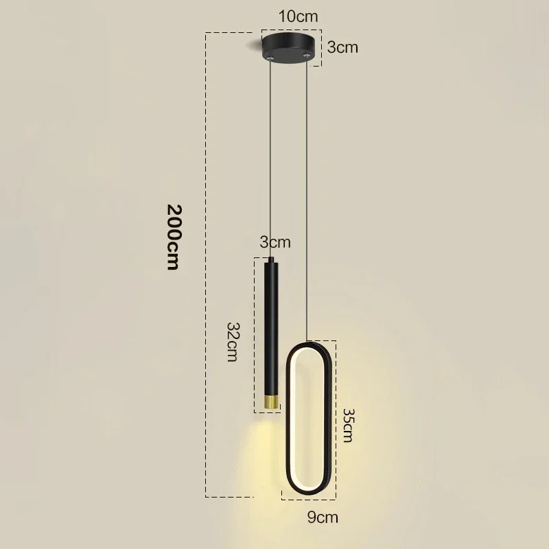 Nordic LED Sarkıt Lamba | Dekoratif | Yatak Odası Yemek Odası Mutfak