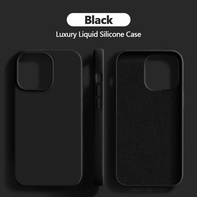 iPhone 16-7 Serisi Lüks Sıvı Silikon Telefon Kılıfı | Darbeye Dayanıklı