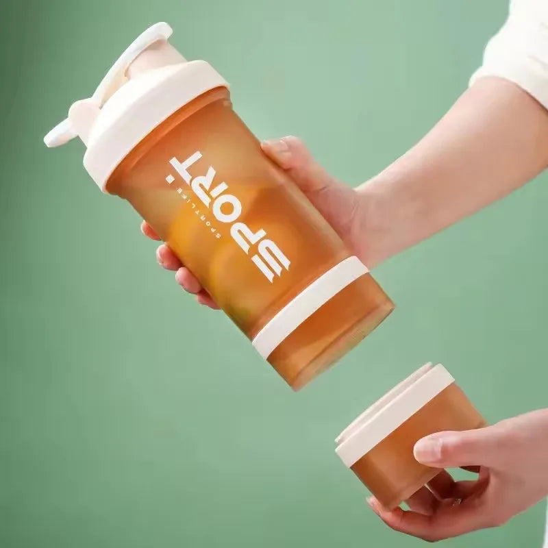 Spor Su Şişesi - 3 Katmanlı Protein Şeyker Sızdırmaz BPA Free