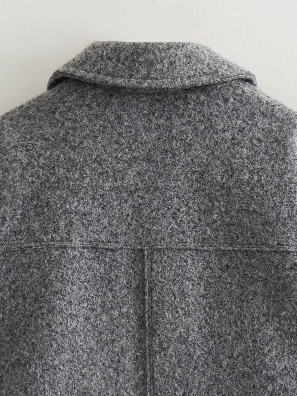 MUJER Tweed Cropped Jackets for Women Zip Bomber Jacket Woman Long Sleeve Jackets Woman 2024 Streetwear New in Coats and Jackets
