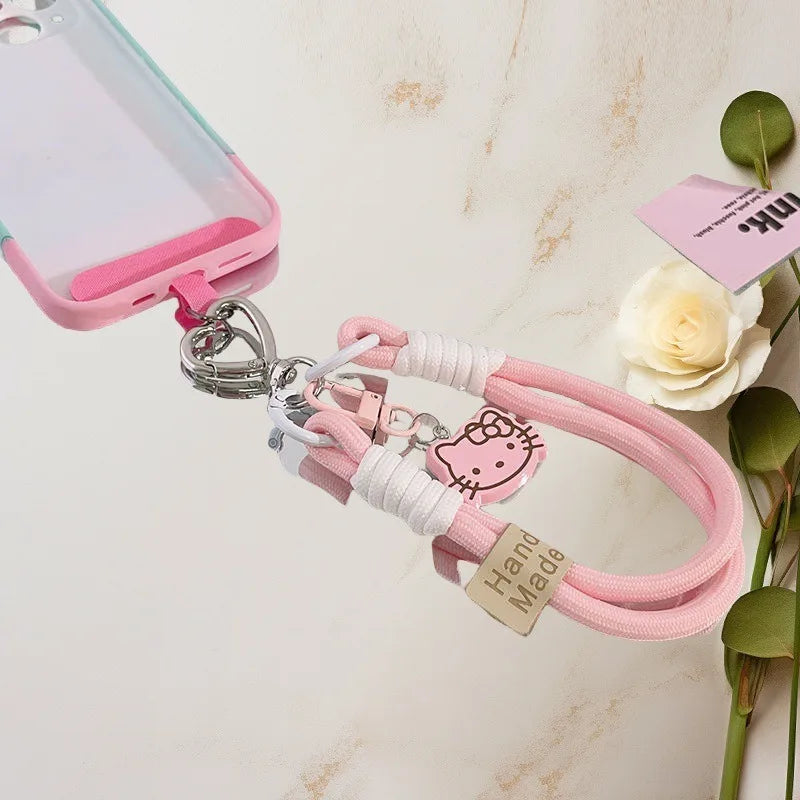 Sanrio Hello Kitty Telefon Askası | Sevimli Anahtarlık | Pembe