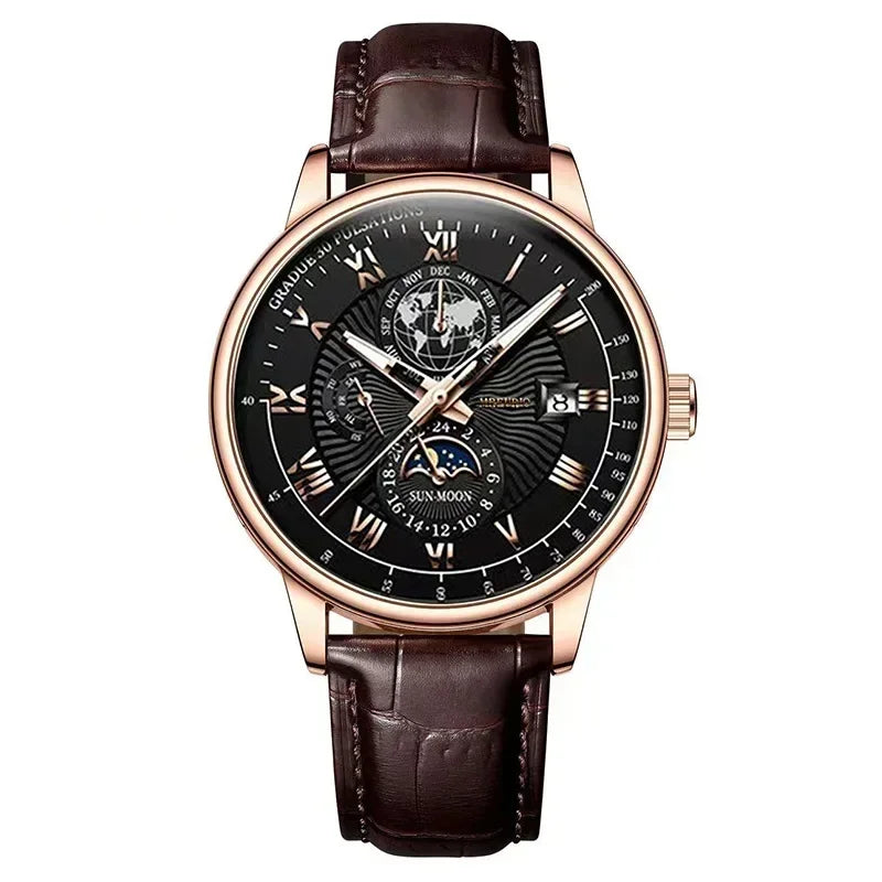 2025 Men Watch Fashion Top Luxury Sport Men's Wristwatch  Leather Date Quartz Watches Man Casual Clock