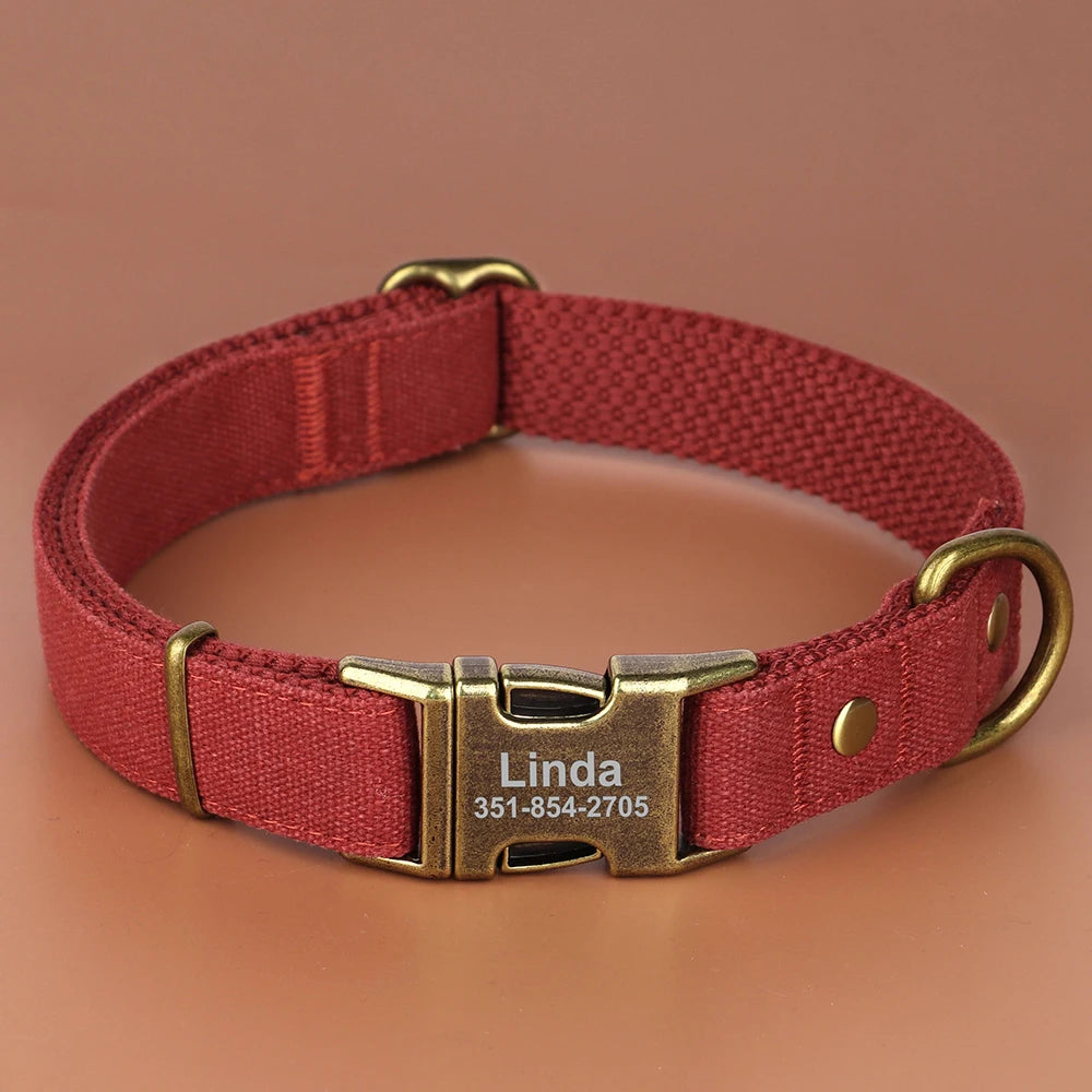 Kişiselleştirilebilir Köpek Tasması | Özel İsim Baskılı | Naylon | S/M/L