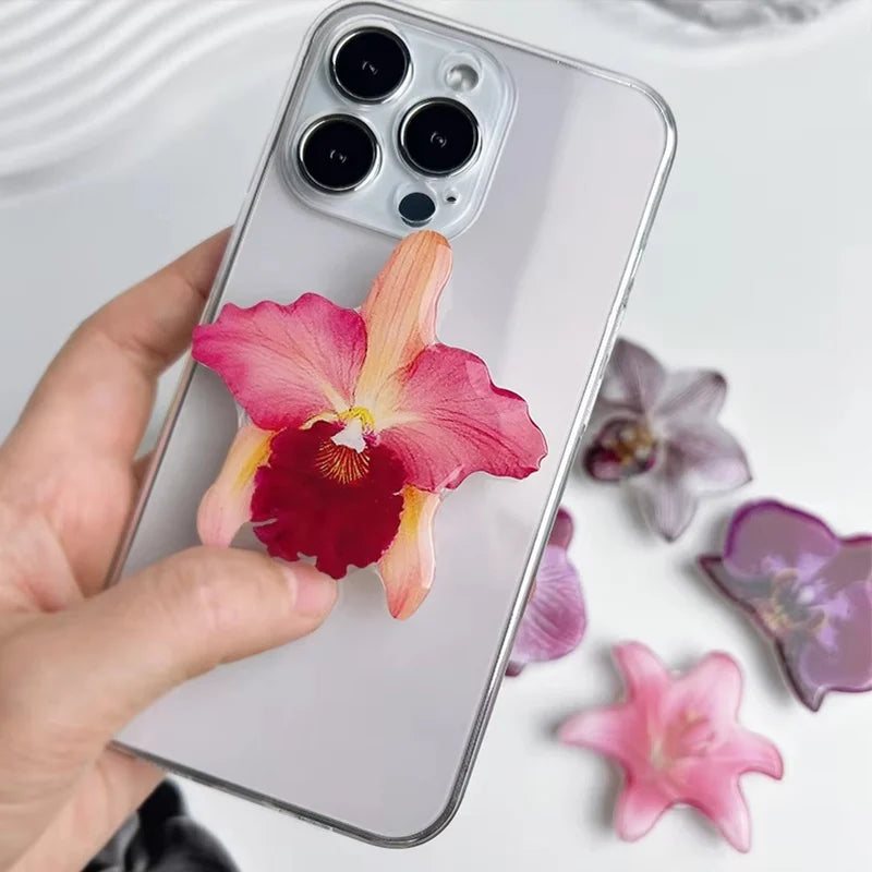 New Orchid Phone Stand Phalaenopsis Socket Grip Network Hot Talent Recommendation Foldable Cymbidium Phone Bracket For IPhone
