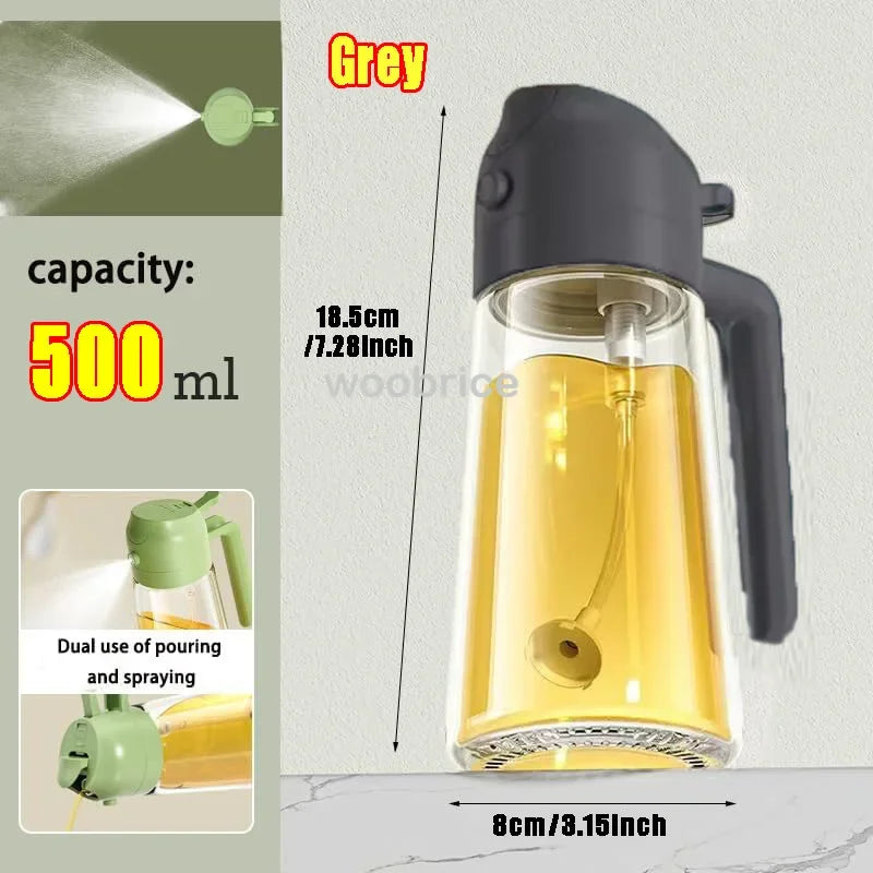 500ml Cam Yağ Sprey Şişesi | Zeytinyağı Dispenseri | BBQ & Pişirme