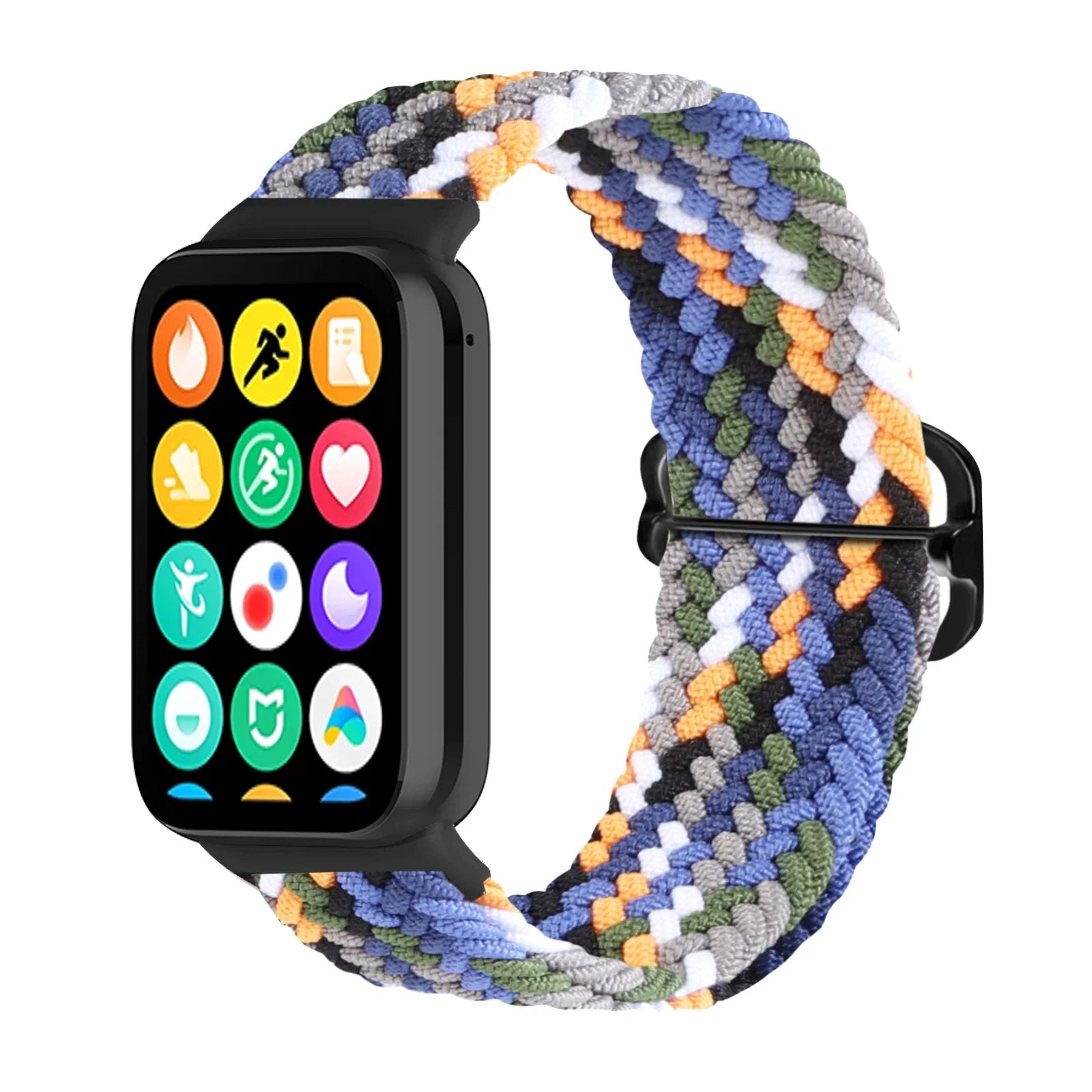 Redmi Watch 4 & Xiaomi Mi Band 8 Pro Band | Elastic Nylon Braided | Adjustable Sport Wristband