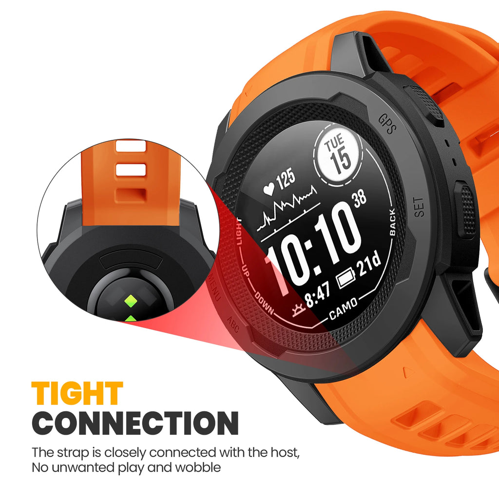 Garmin Instinct 2 / 2S Replacement Strap | Soft Silicone | 20mm & 22mm