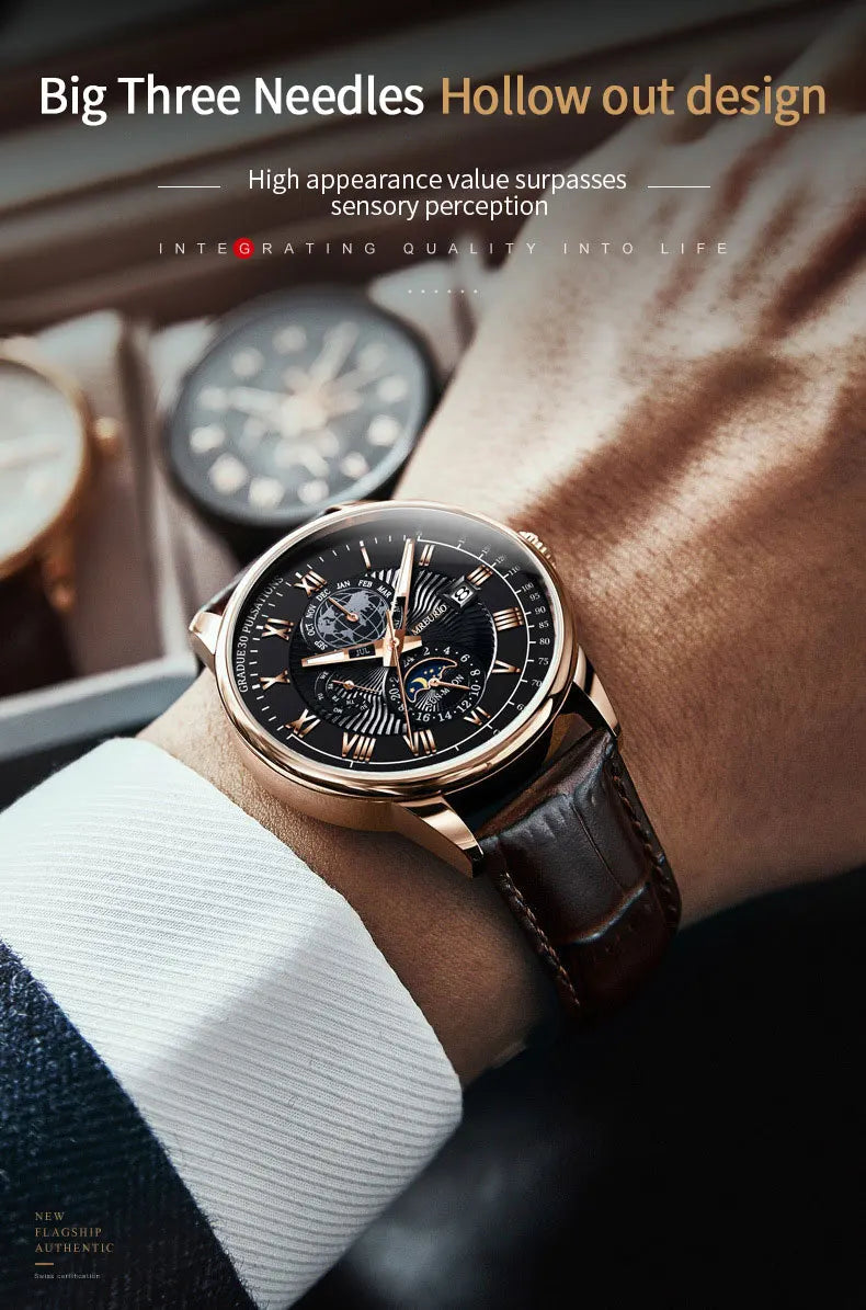 2025 Men Watch Fashion Top Luxury Sport Men's Wristwatch  Leather Date Quartz Watches Man Casual Clock
