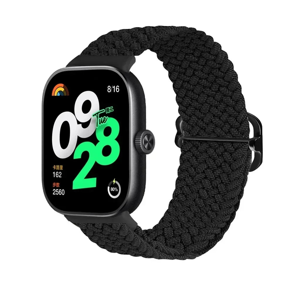 Redmi Watch 4 & Xiaomi Mi Band 8 Pro Kordon | Elastik Naylon Örgü | Ayarlanabilir Spor Bilekliği