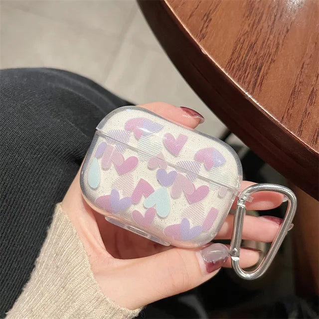 AirPods Pro 2 / 1 / 3 / 4 Simli Çiçek Desenli Kılıf | Anahtarlık