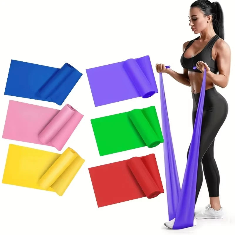 2/3/4/6 Pcs Yoga Resistance Bands: TPE Elastic Stretch Bands for Physical Therapy,Fitness,Yoga,Pilates,Rehabilitation & Strench