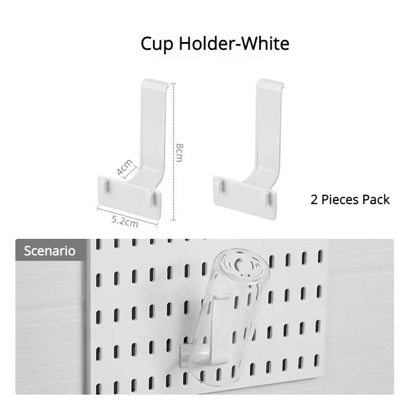 Pegboard Aksesuar Seti | Deliksiz Duvara Monte | Mutfak Garaj Organizasyon
