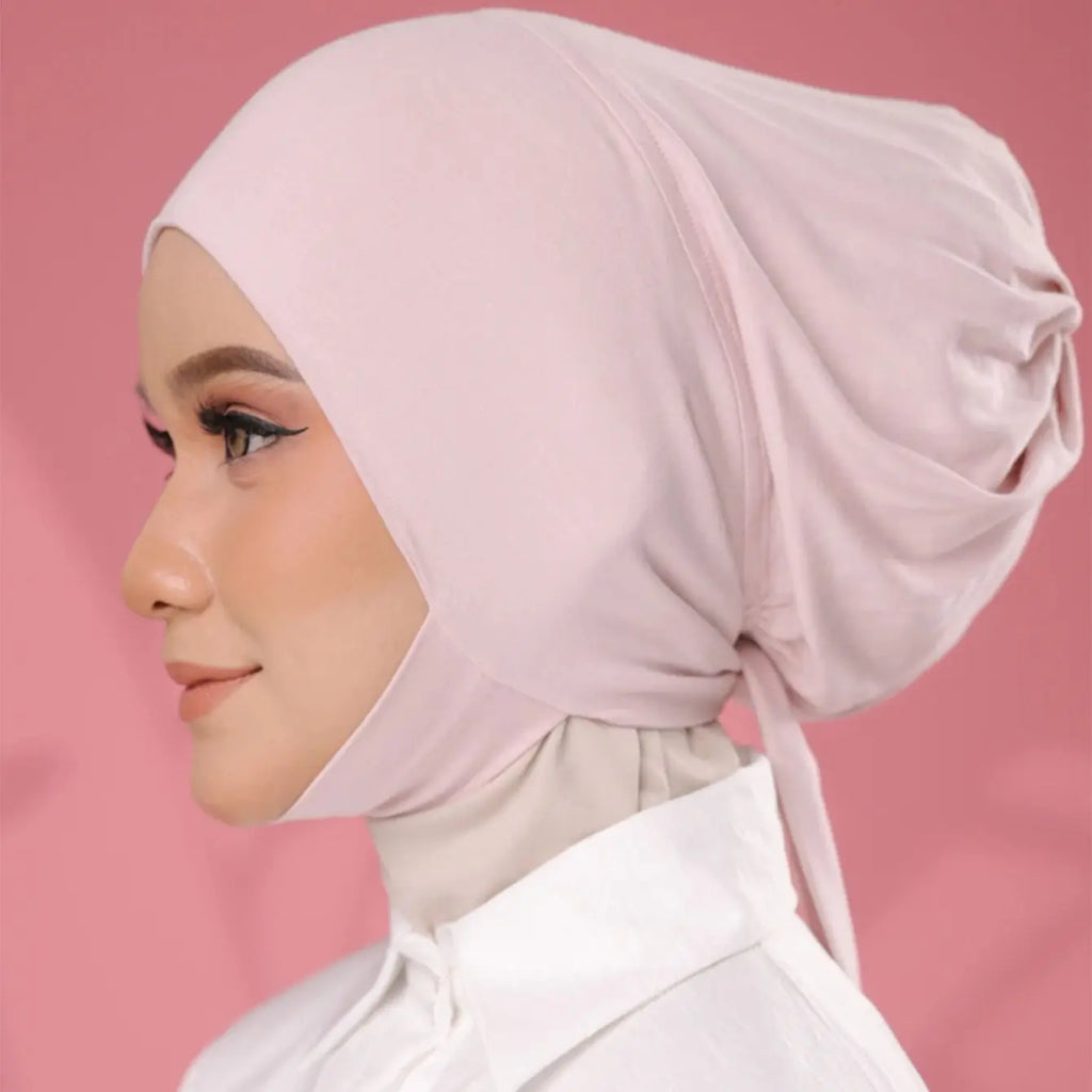 Müslüman Kadın İç Başlık Hijab - Hazır Giyin Bone Taktıkı Başörtüsü