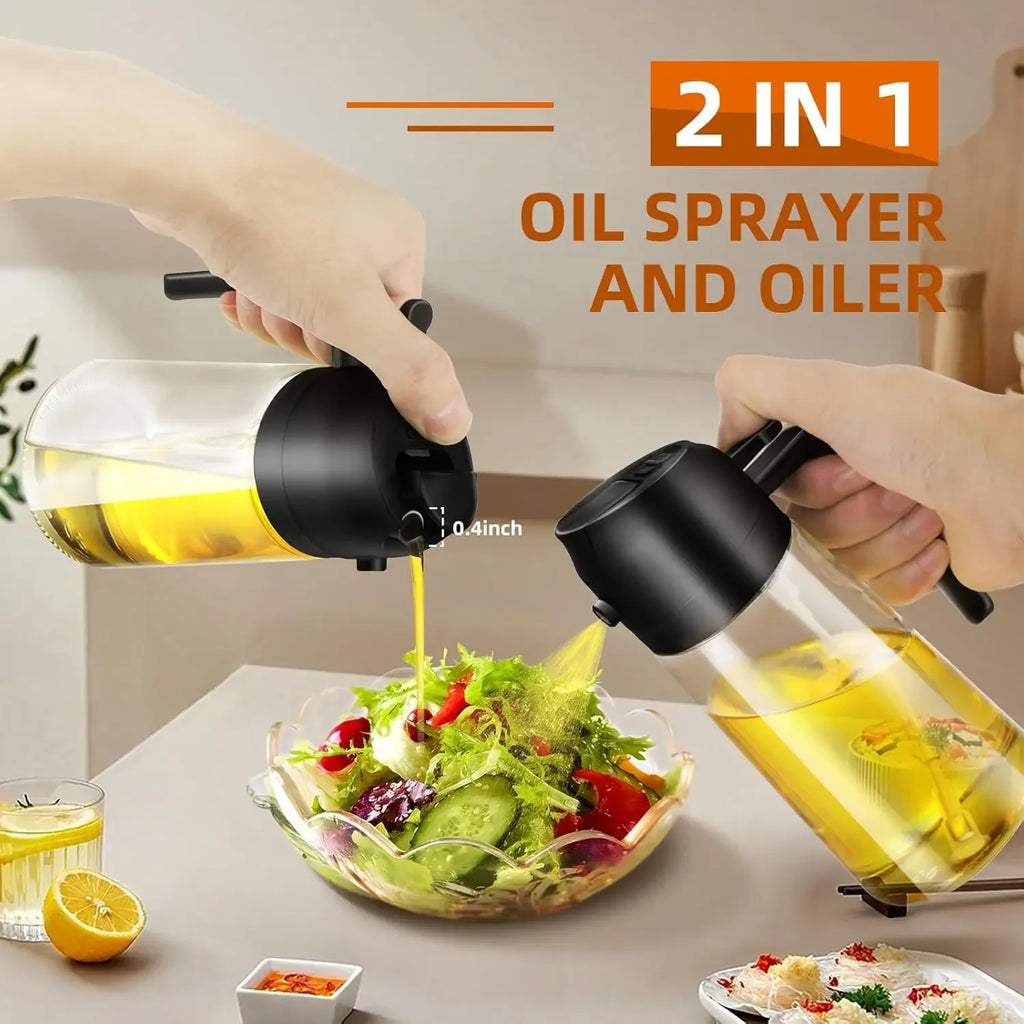 500ml Cam Yağ Sprey Şişesi | Zeytinyağı Dispenseri | BBQ & Pişirme