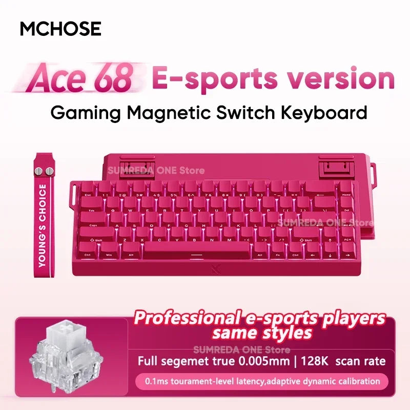 Mchose Ace 68/60 Pro Manyetik Gaming Klavye | 8K Hızlı Tetik | 0.005mm