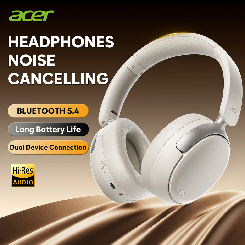 Acer OHR516 ANC Kablosuz Kulaklık | Hi-Res | 40mm Sürücü | Bluetooth