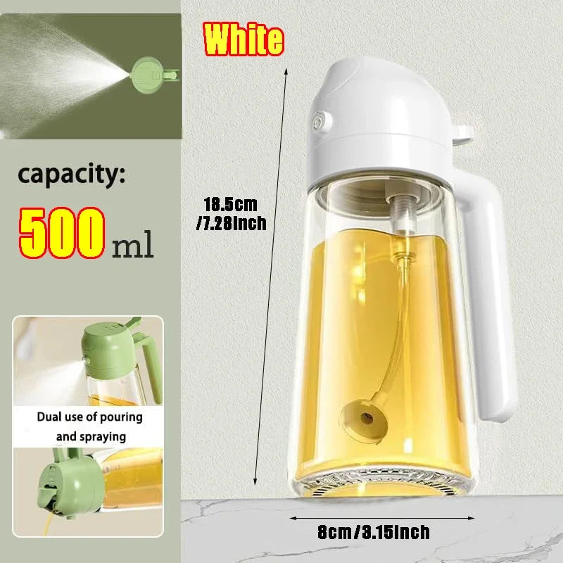 500ml Cam Yağ Sprey Şişesi | Zeytinyağı Dispenseri | BBQ & Pişirme