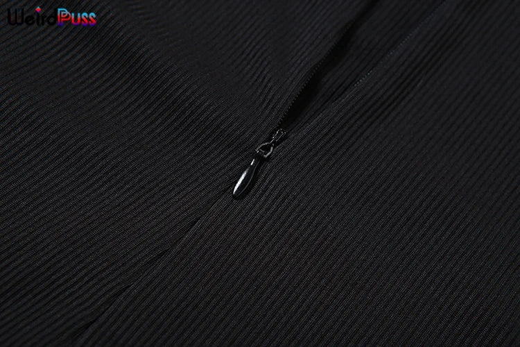 Weird Puss Solid Fitness Casual Jumpsuit Women Long Sleeve Stretch Skinny Activity Sporty Tight Simple Fall Streetwear Overalls