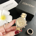 CONTENA Top Brand Luxury Watches for Women Fashion Creative Steel Bracelet Women's Watches Ladies Quartz Watch Reloj Mujer