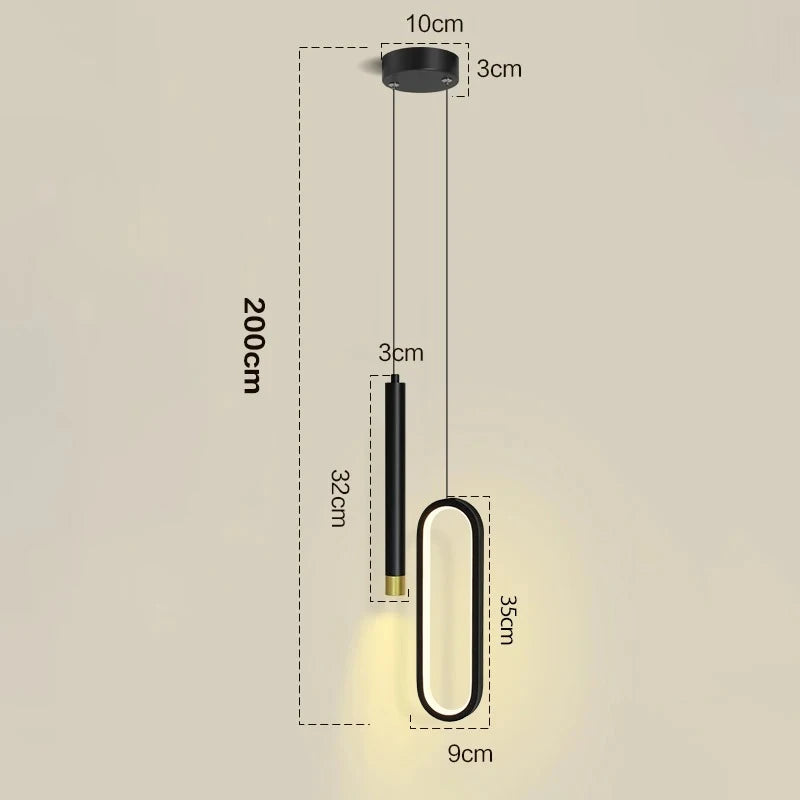 Nordic LED Sarkıt Lamba | Dekoratif | Yatak Odası Yemek Odası Mutfak