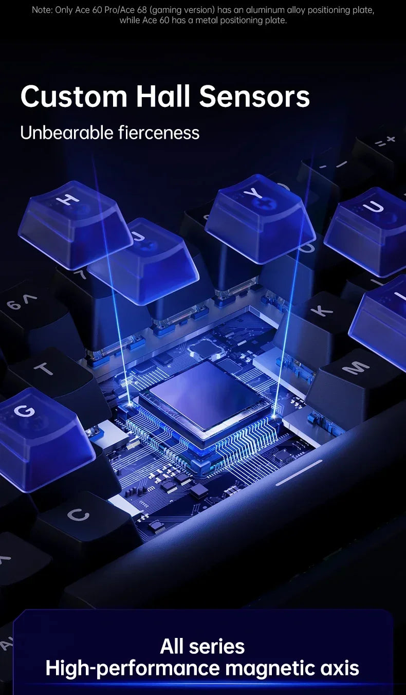 Mchose Ace 68/60 Pro Manyetik Gaming Klavye | 8K Hızlı Tetik | 0.005mm