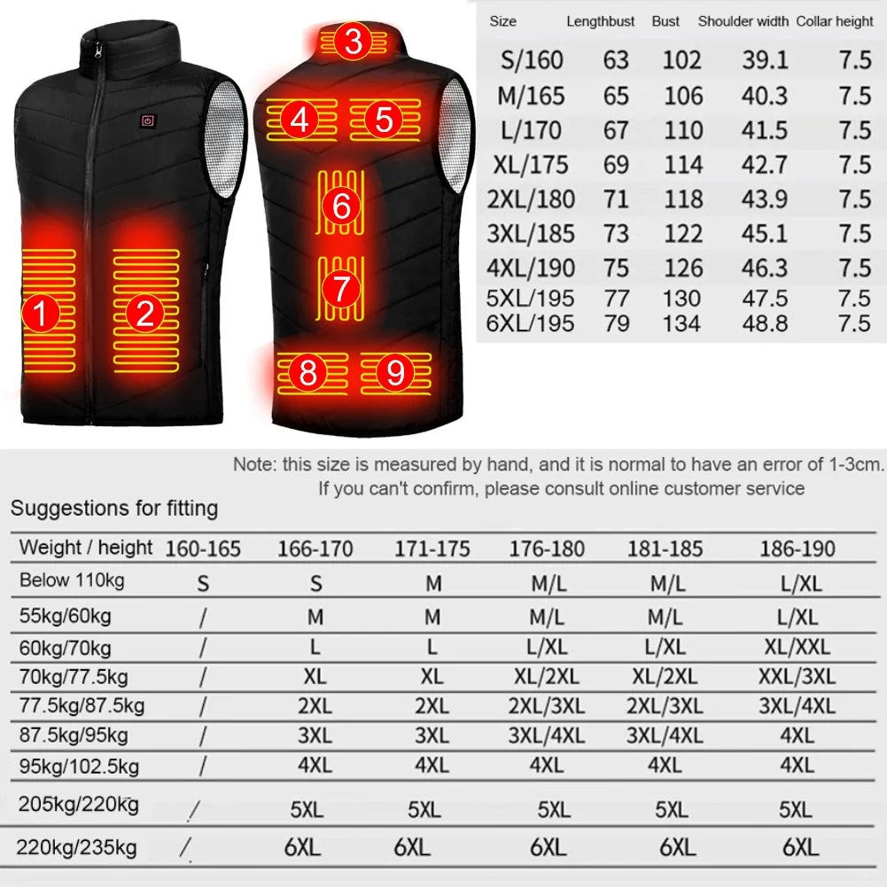 Elektrikli Isıtmalı Pantolon & Yelek | 10 Isıtma Bölgesi | Su Geçirmez | Kış Outdoor