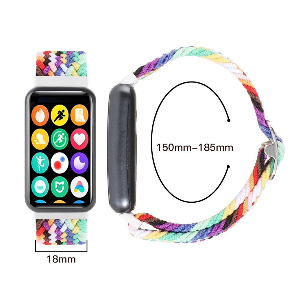 Redmi Watch 4 & Xiaomi Mi Band 8 Pro Band | Elastic Nylon Braided | Adjustable Sport Wristband