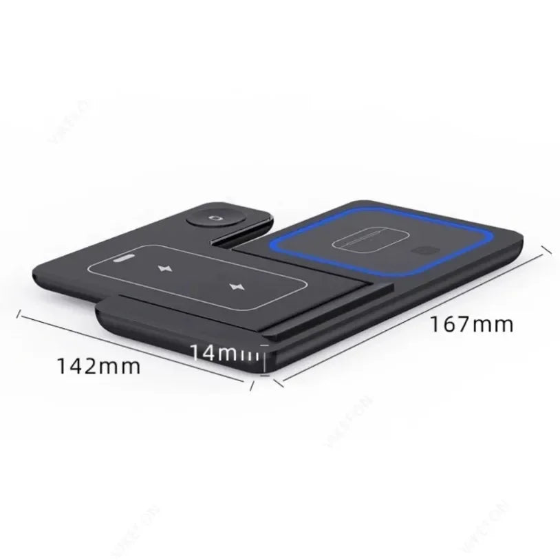 3'ü 1 Arada 30W Katlanabilir Kablosuz Şarj İstasyonu | iPhone & iWatch & AirPods Uyumlu