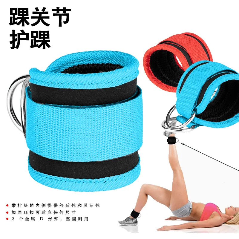 Ayak Bileği Spor Kelepçesi - Neopren Dolgulu Çift D-Halkalı Fitness Brace