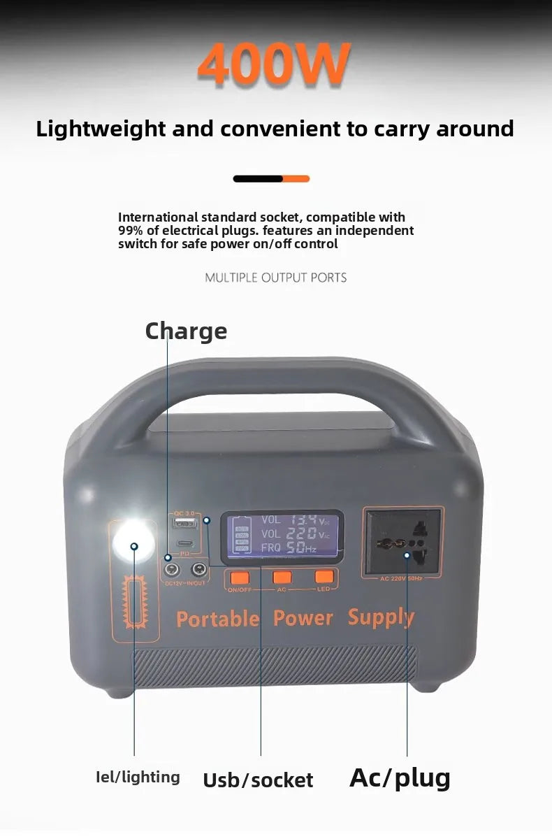400W Taşınabilir Güç İstasyonu | 220V LiFePO4 | Kamp & Acil Durum