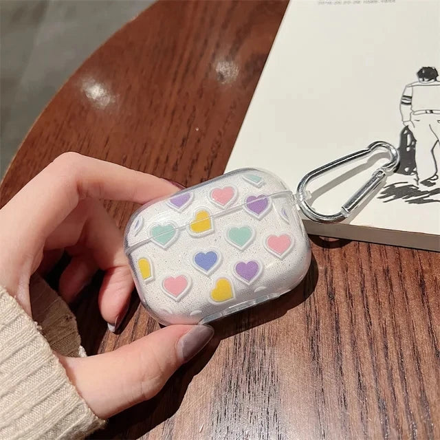 AirPods Pro 2 / 1 / 3 / 4 Simli Çiçek Desenli Kılıf | Anahtarlık
