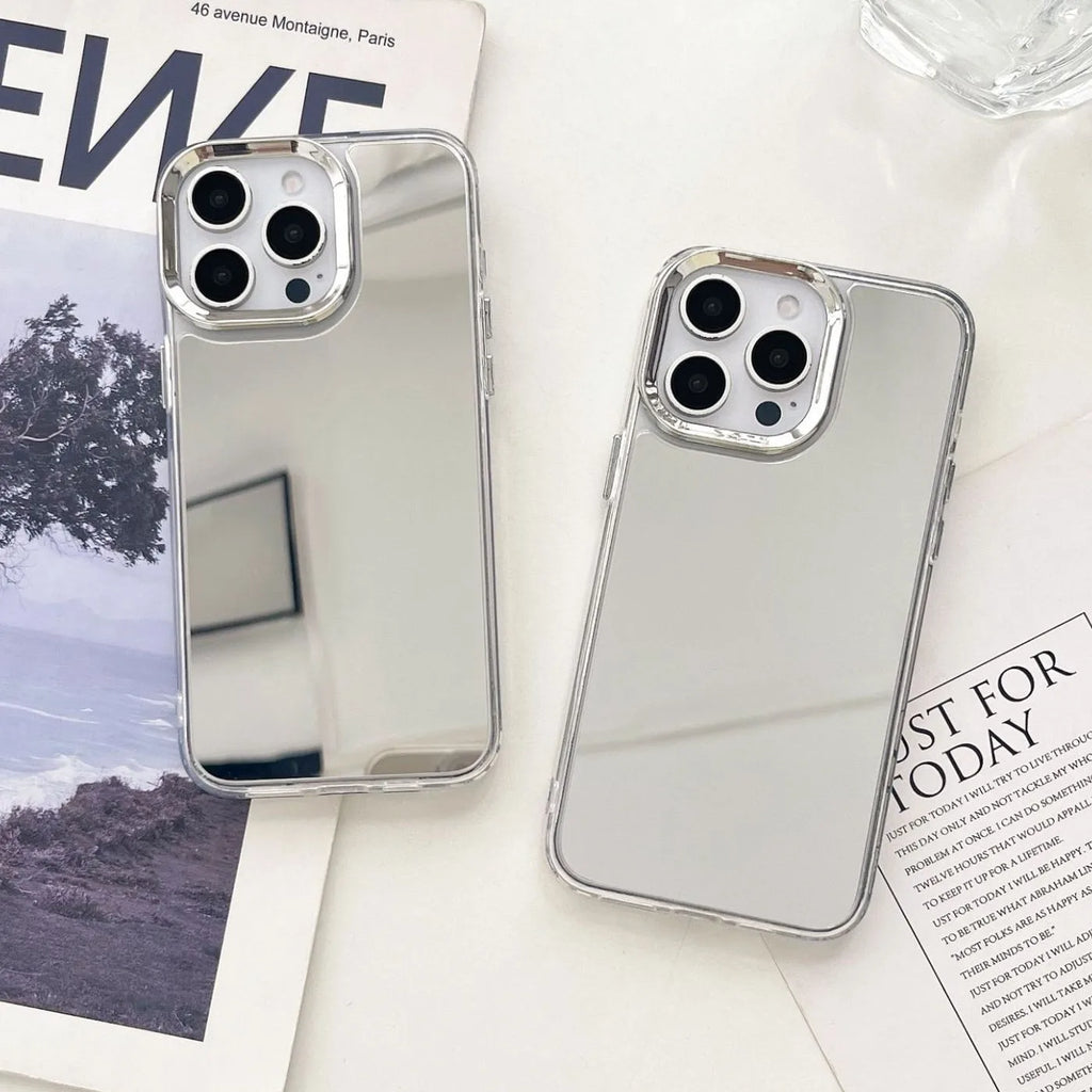 iPhone 17-11 Pro Max Makyaj Aynalı Lüks Telefon Kılıfı | Darbeye Dayanıklı