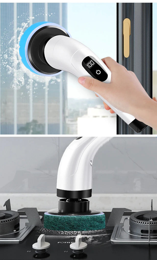 Şarjlı Çok Amaçlı Elektrikli Temizlik Fırçası | 5-in-1 & 7-in-1 | Banyo Mutfak
