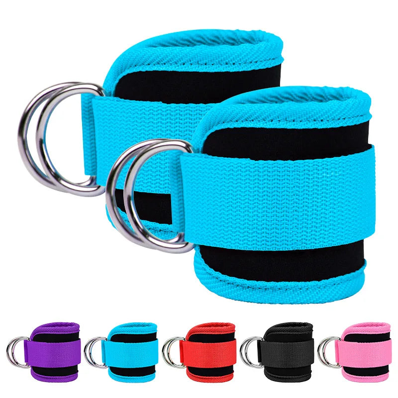 Ayak Bileği Spor Kelepçesi - Neopren Dolgulu Çift D-Halkalı Fitness Brace