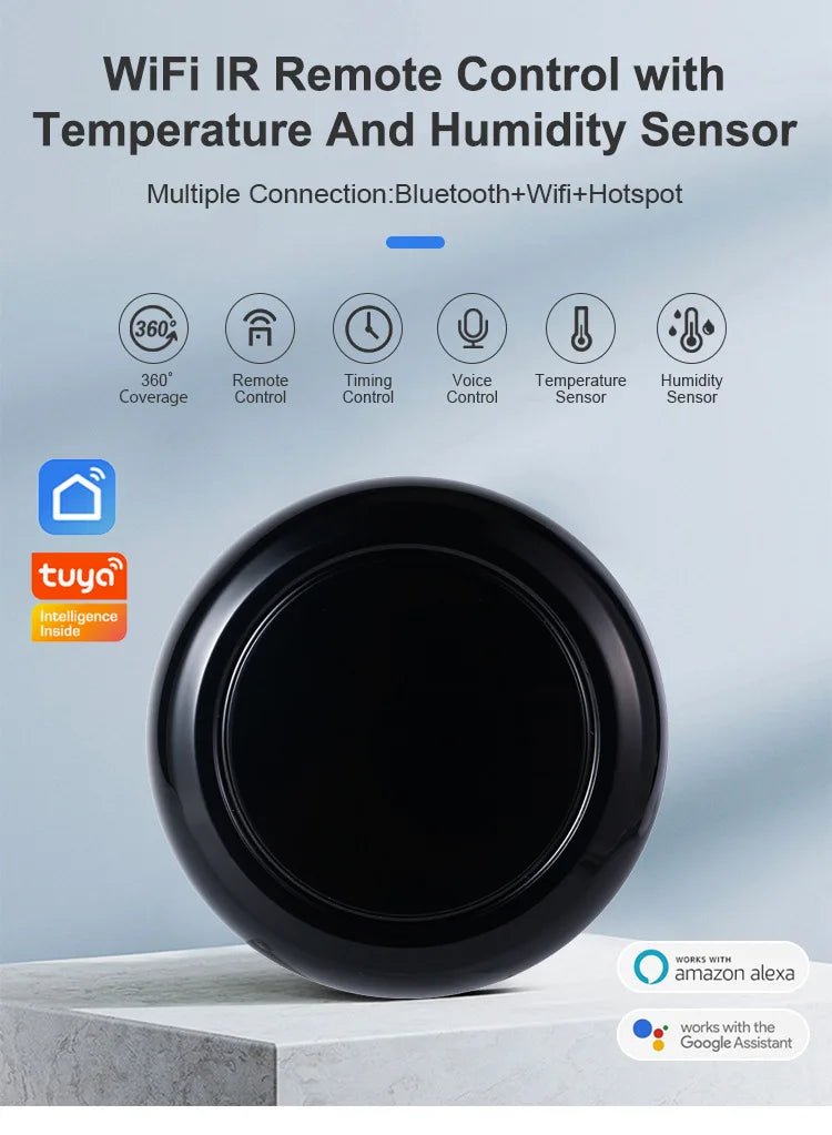 Tuya Akıllı WiFi Kızılötesi Kumanda | Klima & Ev Otomasyonu | Ses Kontrol