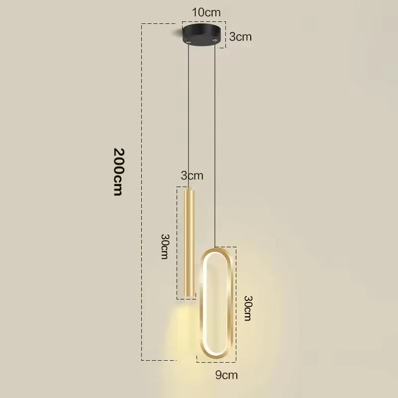 Nordic LED Sarkıt Lamba | Dekoratif | Yatak Odası Yemek Odası Mutfak