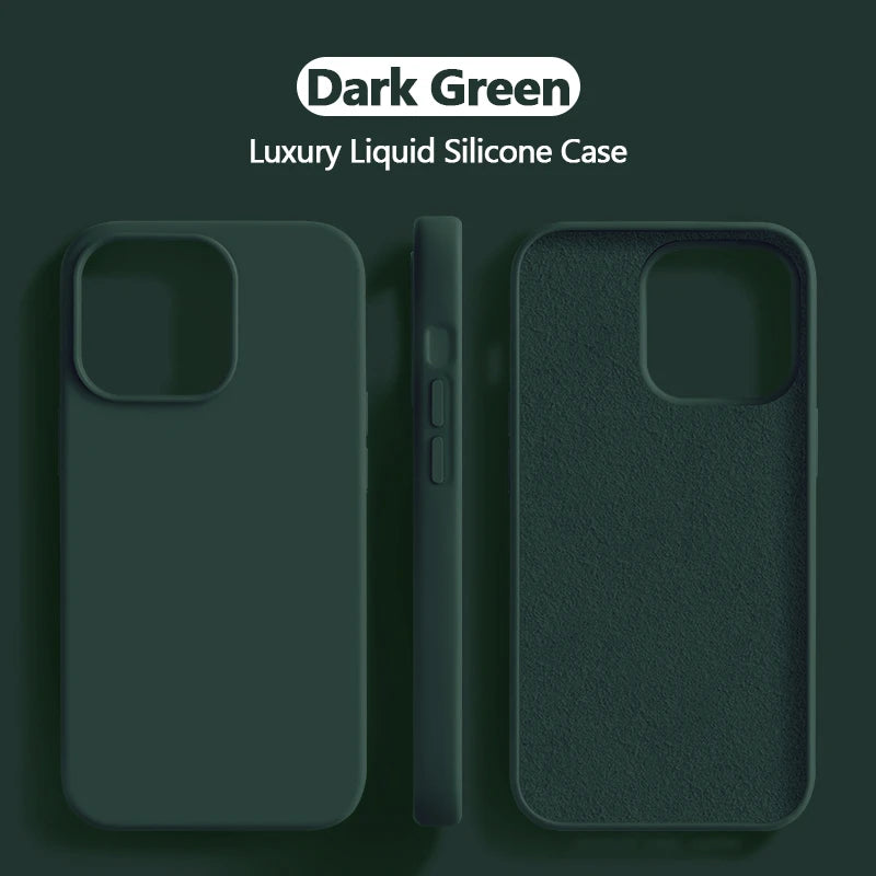 iPhone 16-7 Serisi Lüks Sıvı Silikon Telefon Kılıfı | Darbeye Dayanıklı