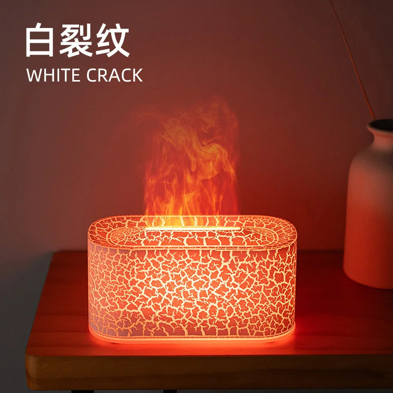 Renkli Alev Efektli Aroma Difüzörü | LED Işıklı Mini Nemlendirici