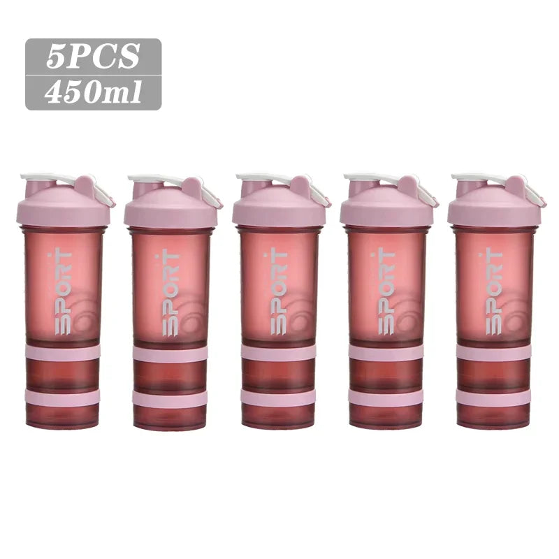 Spor Su Şişesi - 3 Katmanlı Protein Şeyker Sızdırmaz BPA Free